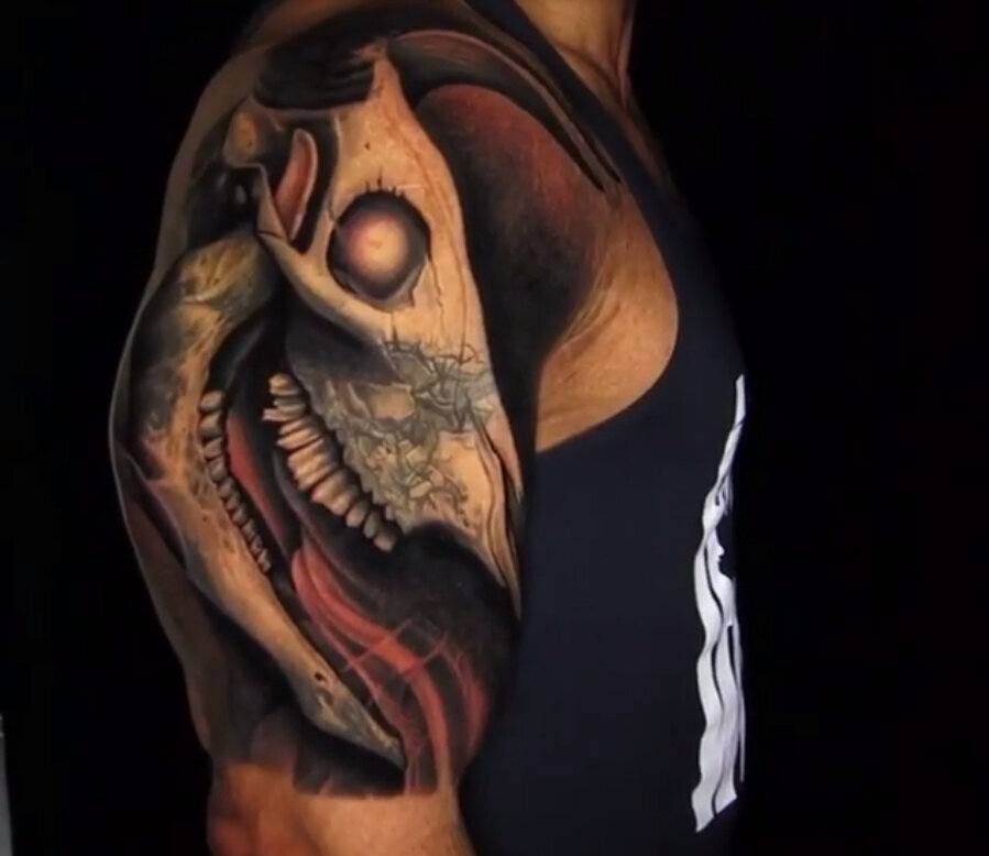 lace bull skull - tattoo designs