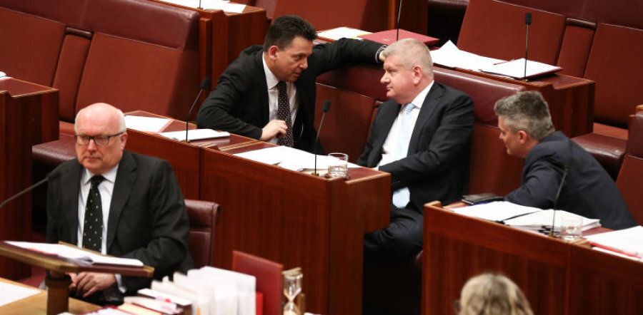 Nick Xenophon during debate on the ABCC Bill in the Senate