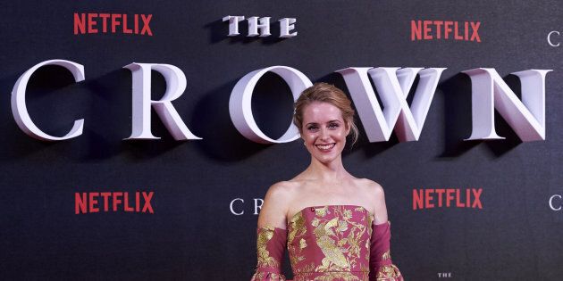 British actress Claire Foy poses as she arives on the red carpet to attend the world premiere of the film 'The Crown', in central London, on November 1, 2016. / AFP / NIKLAS HALLE'N (Photo credit should read NIKLAS HALLE'N/AFP/Getty Images)