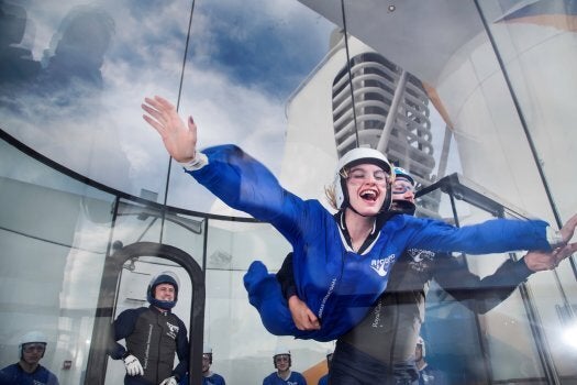 Never a dull moment at sea when you can go sky diving.