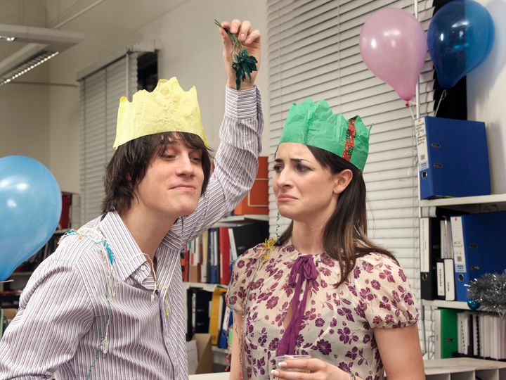 If you have a crush on a workmate, the office Xmas party is not the place to let them know.
