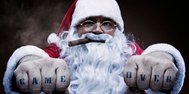 Santa doesn't care whether you've been naughty or nice.