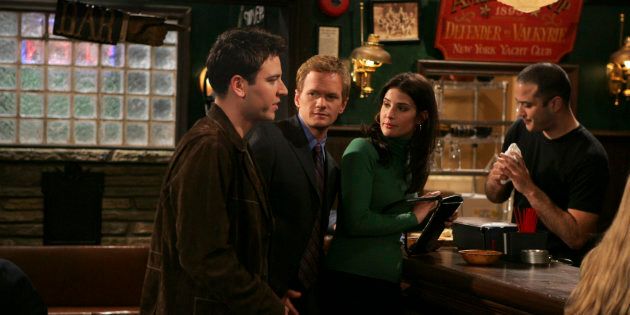 Josh Radnor, Neil Patrick Harris and Cobie Smulders in the pilot episode of