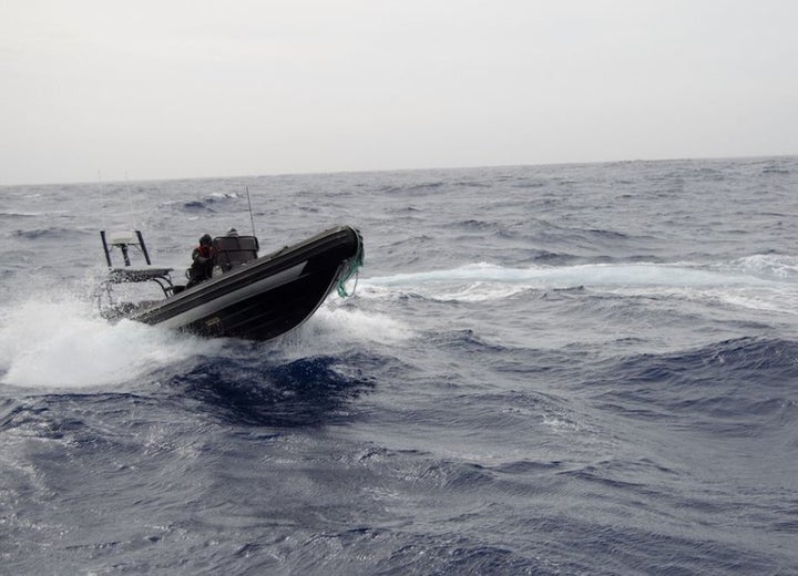 Elissa Sursara rides the delta in the Southern Ocean.