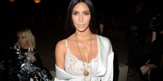 PARIS, FRANCE - OCTOBER 02: Kim Kardashian attends the Givenchy show as part of the Paris Fashion Week Womenswear Spring/Summer 2017on October 2, 2016 in Paris, France. (Photo by Stephane Cardinale - Corbis/Corbis via Getty Images)