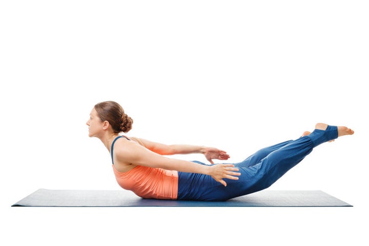 If this pose is uncomfortable on your pelvic bone, place a blanket underneath you.