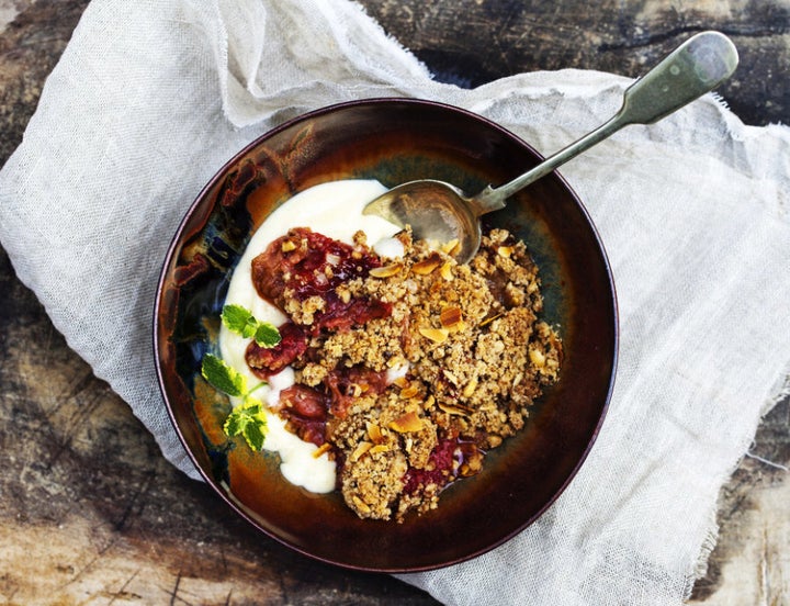 Serve this crumble cold if it's a particularly hot Christmas day.