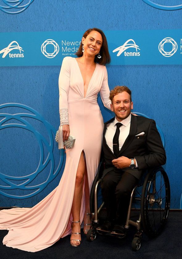 Dylan Alcott and girlfriend Kate Lawrance make one heck of a good-looking couple.
