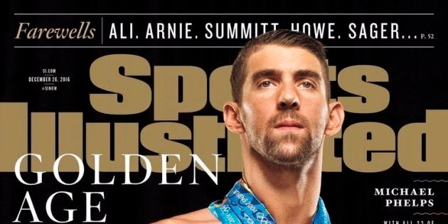 This is swimmer Michael Phelps' 12th Sports Illustrated cover.