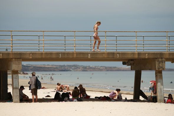 It'll be good weather for hiding under the Glenelg jetty