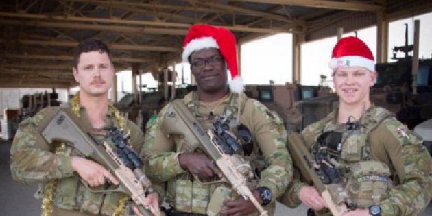 Australian troops have sent Christmas messages home to loved ones.