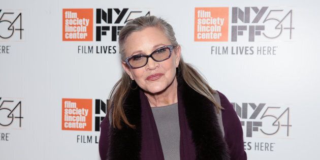 NEW YORK, NY - OCTOBER 10: Actress Carrie Fisher attends the 54th New York Film Festival 'Bright Lights' screening at Alice Tully Hall on October 10, 2016 in New York City. (Photo by CJ Rivera/FilmMagic)