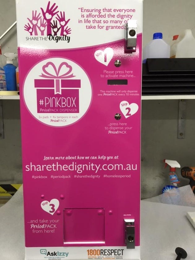 'Pink Box' Vending Machines Will Deliver Free Sanitary Products To