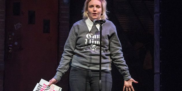 Actress/Author Lena Dunham reads from her book, 'Not That Kind of Girl' during the 2014 Ally Coalition's Talent Show at New World Stages on December 2, 2014 in New York City.