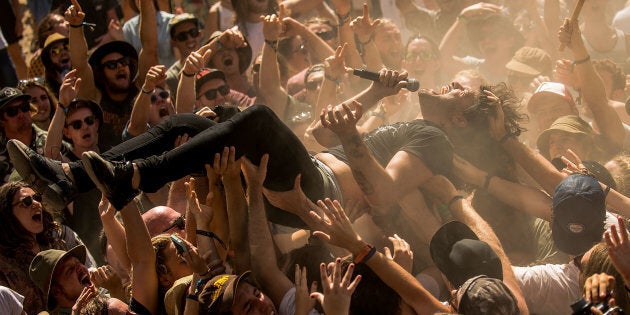 A number of people have been hospitalised following a crowd crush at Falls Festival.