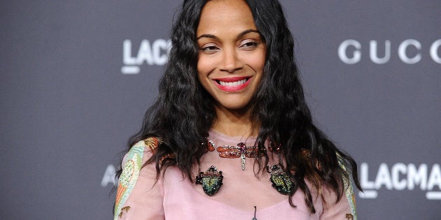 LOS ANGELES, CA - OCTOBER 30: Actress Zoe Saldana attends the 2016 LACMA Art + Film gala at LACMA on October 29, 2016 in Los Angeles, California. (Photo by Jason LaVeris/FilmMagic)