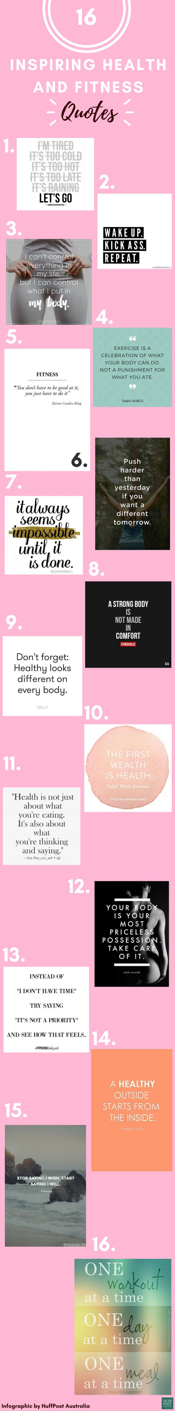 16 Inspiring Health And Fitness Quotes To Help You Stay On Track