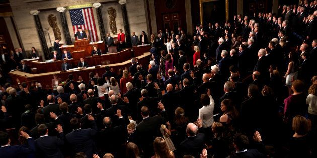 Members of the U.S. House of Representatives are sworn in on the House floor on the first day of the new session of Congress at the U.S. Capitol in Washington, U.S. January 3, 2017. REUTERS/Jonathan Ernst