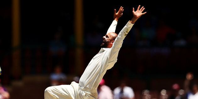 SYDNEY, AUSTRALIA - JANUARY 07: Nathan Lyon of Australia appeals for a wicket of during day five of the Third Test match between Australia and Pakistan at Sydney Cricket Ground on January 7, 2017 in Sydney, Australia. (Photo by Ryan Pierse - CA/Cricket Australia/Getty Images)