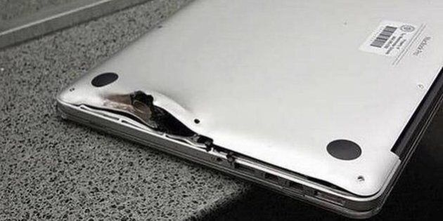 Steve Frappier's laptop sustained a jagged hole where the bullet struck the computer. FBI agents found a 9 mm bullet inside his backpack.