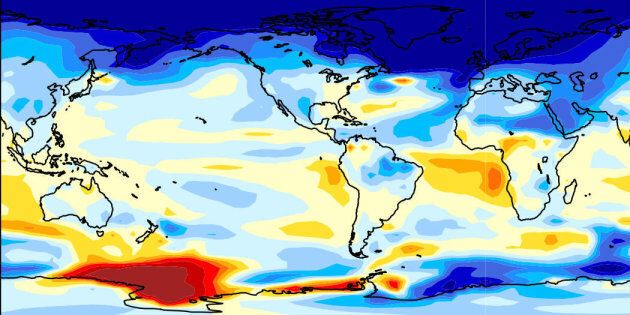 Yale University scientist Wei Liu has calculated that the Atlantic Meridional Overturning Circulation could collapse within 300 years. The graphic illustrates predicted responses on surface temperature and precipitation.