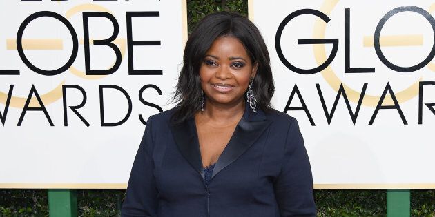 BEVERLY HILLS, CA - JANUARY 08: Actress Octavia Spencer attends the 74th Annual Golden Globe Awards at The Beverly Hilton Hotel on January 8, 2017 in Beverly Hills, California. (Photo by Venturelli/WireImage)