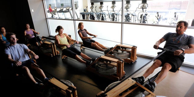 Rowing classes, like this one in Denver, Texas, have been popular in the U.S for a while now.