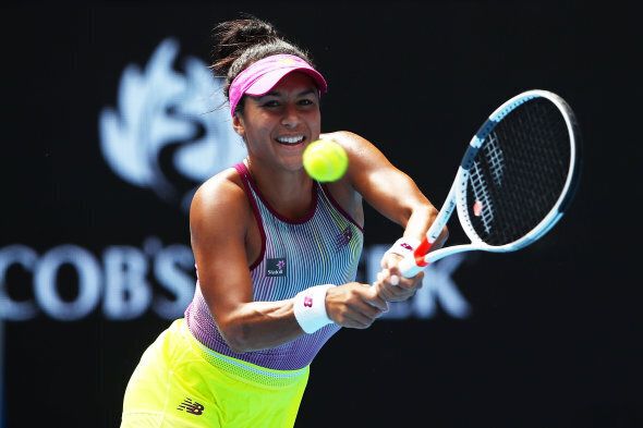 Heather Watson was having such a good time beating Sam Stosur, she broke into a smile.