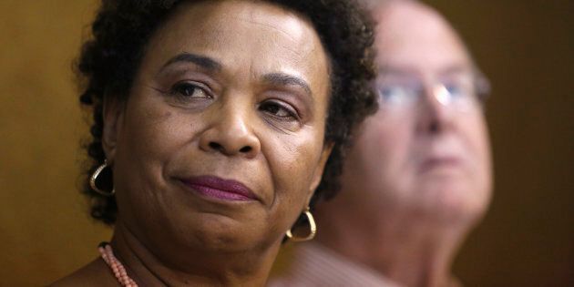 U.S. Rep. Barbara Lee listens during a news conference in Havana May 5, 2014. Four Democrats from the U.S. House of Representatives urged U.S. President Barack Obama to authorize negotiations with the Cuban government in order to free a U.S. contractor serving a 15-year sentence in Cuba for trying to set up an internet service. REUTERS/Enrique De La Osa (CUBA - Tags: POLITICS)