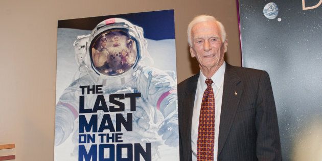 WASHINGTON, DC - FEBRUARY 24: Former Apollo astronaut Captain Gene Cernan attends the Washington DC screening of 'The Last Man On The Moon' at Landmark Theatre on February 24, 2016 in Washington, DC. (Photo by Teresa Kroeger/FilmMagic)