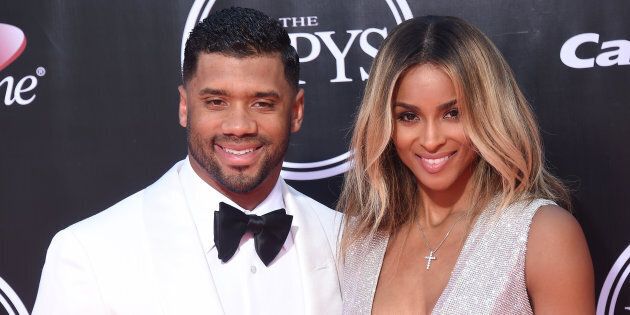 LOS ANGELES, CA - JULY 13: Ciara and NFL player Russell Wilson arrive at The 2016 ESPYS at Microsoft Theater on July 13, 2016 in Los Angeles, California. (Photo by Gregg DeGuire/WireImage)