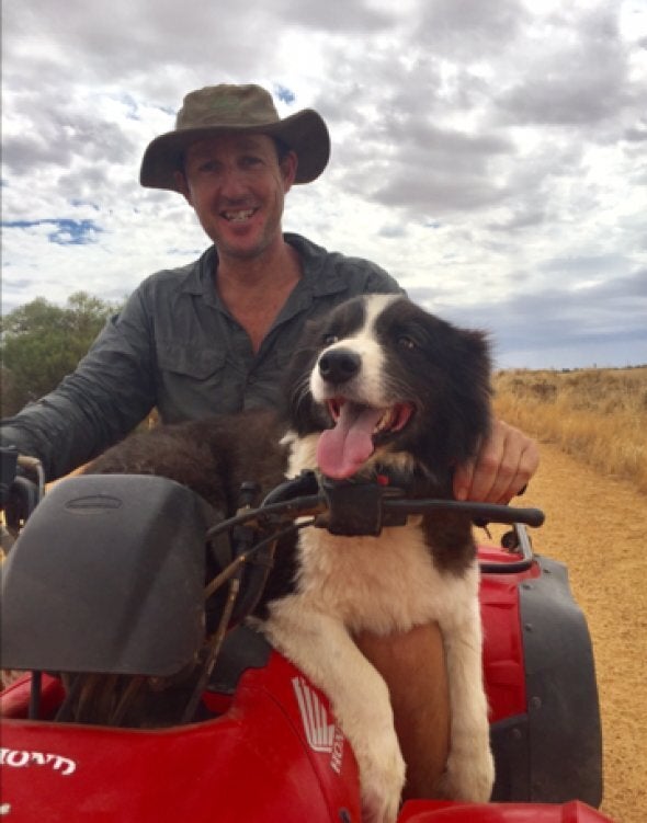 Jimmy getting a ride with Farmer Bob