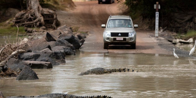 Crocodiles often lurk at Cahill's Crossing.