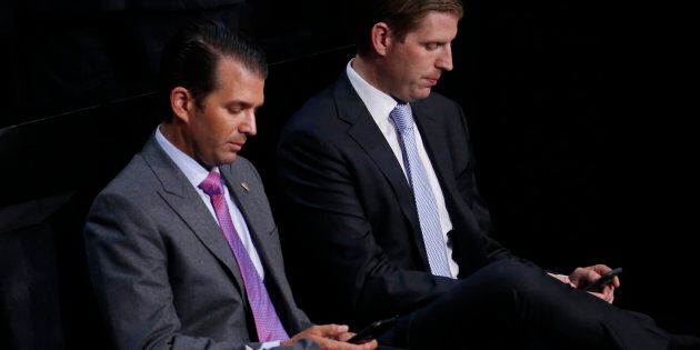 Donald Trump Jr. and his brother Eric at the Republican National Convention in July.