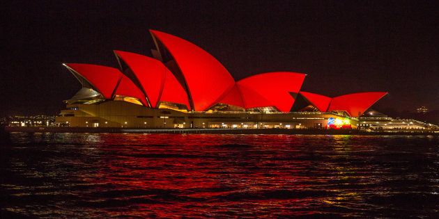The Opera House went red last year to celebrate CNY.