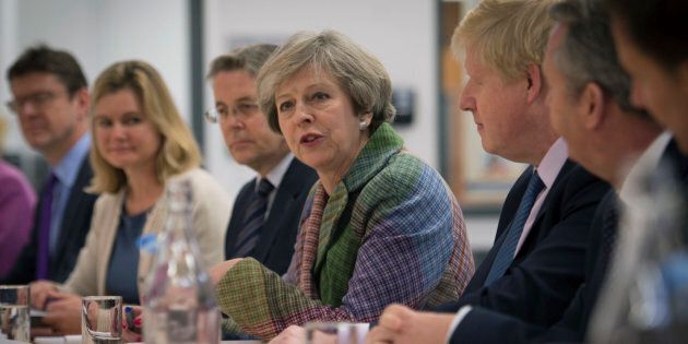 Prime Minister Theresa May holds a regional cabinet meeting in Runcorn, Cheshire, as she launched her industrial strategy for post-Brexit Britain with a promise the Government will