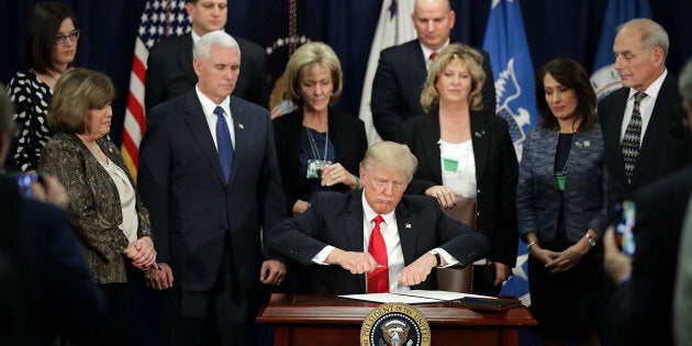 Donald Trump Signs Executive Orders To Build Border Wall, Strip Funding ...
