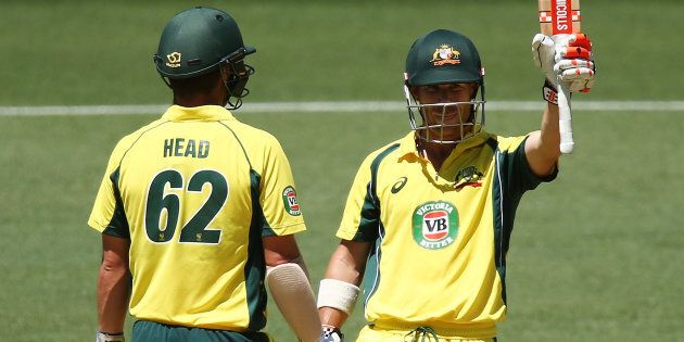David Warner and Travis Head have opened strongly in the fifth ODI against Pakistan at the Adelaide Oval.