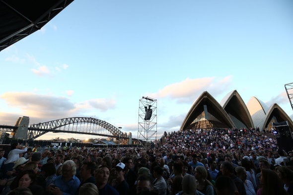 Crowded House perform on stage during the 'Encore' tour at Sydney Opera House on November 24, 2016 in Sydney, Australia. (Photo by Mark Metcalfe/Getty Images)