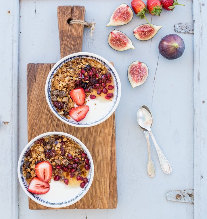 Add nuts and seeds to your brekkie bowl for extra protein.