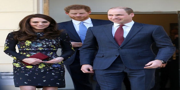 LONDON, ENGLAND - JANUARY 17: Catherine, Duchess of Cambridge, Prince William, Duke of Cambridge and Prince Harry attends a briefing to announce plans for Heads Together ahead of the 2017 Virgin Money London Marathon at ICA on January 17, 2017 in London, England. Heads Together, Charity of the Year 2017, is led by The Duke & Duchess of Cambridge and Prince Harry in partnership with leading mental health charities. (Photo by Danny Martindale/WireImage)