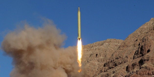 A ballistic missile is launched and tested in an undisclosed location, Iran, March 9, 2016. REUTERS/Mahmood Hosseini/TIMA ATTENTION EDITORS - THIS PICTURE WAS PROVIDED BY A THIRD PARTY. REUTERS IS UNABLE TO INDEPENDENTLY VERIFY THE AUTHENTICITY, CONTENT, LOCATION OR DATE OF THIS IMAGE. FOR EDITORIAL USE ONLY. NOT FOR SALE FOR MARKETING OR ADVERTISING CAMPAIGNS. NO THIRD PARTY SALES. NOT FOR USE BY REUTERS THIRD PARTY DISTRIBUTORS. THIS PICTURE IS DISTRIBUTED EXACTLY AS RECEIVED BY REUTERS, AS A SERVICE TO CLIENTS.