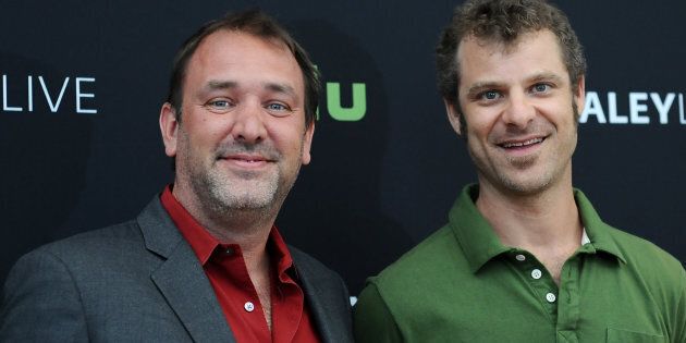 BEVERLY HILLS, CA - SEPTEMBER 01: Trey Parker and Matt Stone attend the The Paley Center for Media presents a special retrospective event honoring 20 seasons of 'South Park' at The Paley Center for Media on September 1, 2016 in Beverly Hills, California. (Photo by Araya Diaz/WireImage)