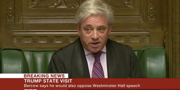 John Bercow says hes strongly opposed to President Donald Trump addressing British Parliament