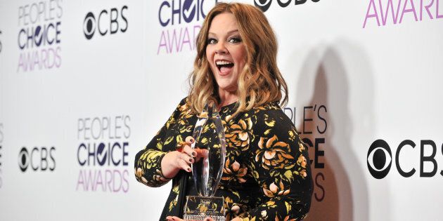 LOS ANGELES, CA - JANUARY 18: Actress Melissa McCarthy poses in the press room during the 2017 People's Choice Awards at Microsoft Theater on January 18, 2017 in Los Angeles, California. (Photo by Allen Berezovsky/Getty Images for Fashion Media)