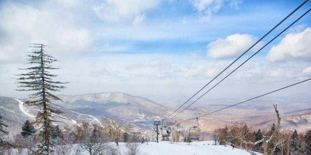 A view of the slopes at Club Med Beidahu, in Jilin Province, China.