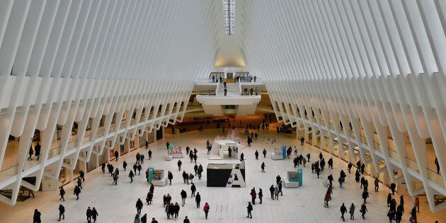 NEW YORK - JANUARY 29: The World Trade Center Transportation Hub, known as Oculus and realized by Spanish architect Santiago Calatrava. (Photo by Andrea Franceschini by Corbis News via Getty Images).