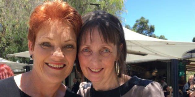 One Nation candidate Michelle Meyers (right) with party leader Pauline Hanson