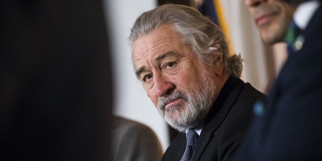 WASHINGTON, UNITED STATES - FEBRUARY 15: Actor Robert De Niro (C) attends an event with the World Mercury Project at the National Press Club in Washington, USA on February 15, 2017. (Photo by Samuel Corum/Anadolu Agency/Getty Images)