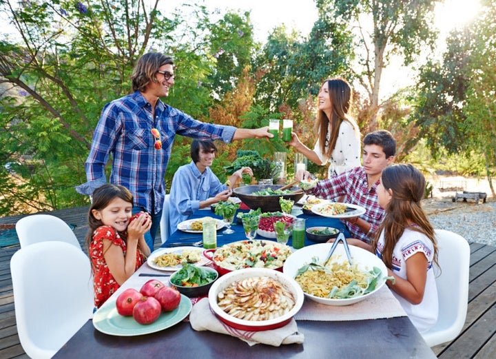 Rich Roll with his wife, Julie Piatt, and four children.